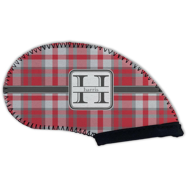 Red & Gray Plaid Golf Club Covers - BACK
