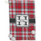 Red & Gray Plaid Golf Towel (Personalized)