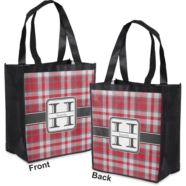 Red & Gray Plaid Grocery Bag - Apvl