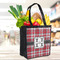 Red & Gray Plaid Grocery Bag - LIFESTYLE