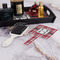 Red & Gray Plaid Hand Mirror - With Hair Brush