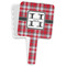 Red & Gray Plaid Hand Mirror (Personalized)
