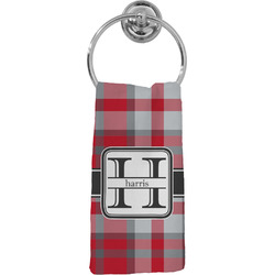 Red & Gray Plaid Hand Towel - Full Print (Personalized)