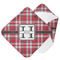 Red & Gray Plaid Hooded Baby Towel- Main