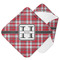 Red & Gray Plaid Hooded Baby Towel (Personalized)