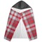 Red & Gray Plaid Hooded Towel - Folded