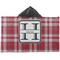 Red & Gray Plaid Kids Hooded Towel (Personalized)