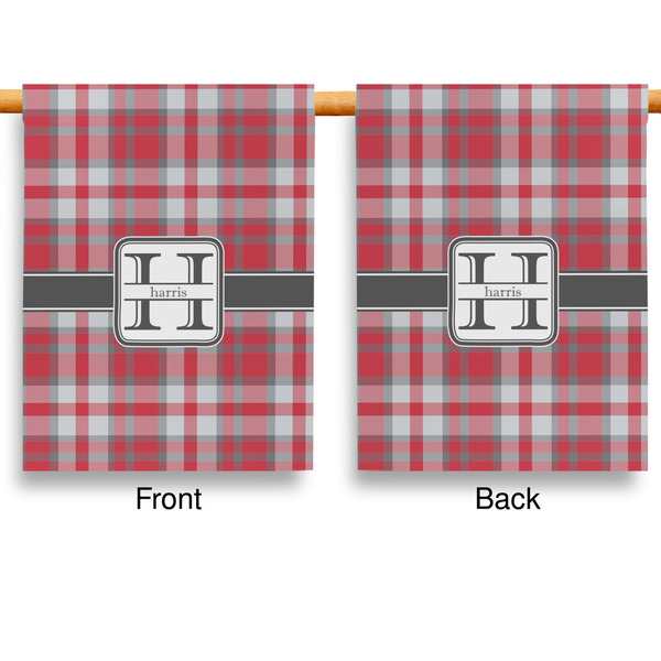 Red & Gray Plaid House Flags - Double Sided - APPROVAL