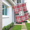 Red & Gray Plaid House Flags - Double Sided - LIFESTYLE