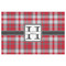 Red & Gray Plaid Indoor / Outdoor Rug - 2'x3' - Front Flat
