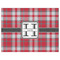 Red & Gray Plaid Indoor / Outdoor Rug - 6'x8' - Front Flat