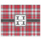 Red & Gray Plaid Indoor / Outdoor Rug - 8'x10' - Front Flat