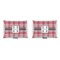 Red & Gray Plaid  Indoor Rectangular Burlap Pillow (Front and Back)