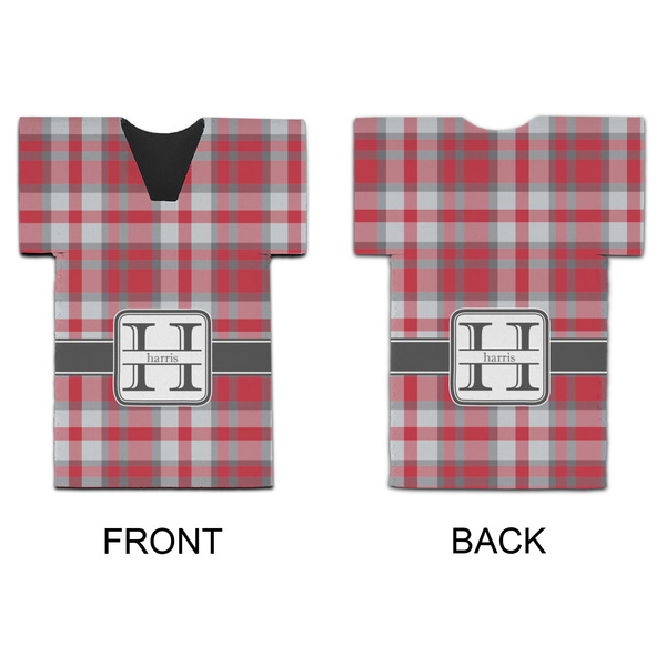 Red & Gray Plaid Jersey Bottle Cooler - APPROVAL