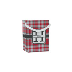 Red & Gray Plaid Jewelry Gift Bags - Gloss (Personalized)