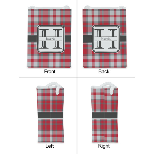 Red & Gray Plaid Jewelry Gift Bag - Matte - Approval