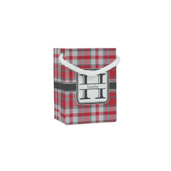 Red & Gray Plaid Jewelry Gift Bags - Matte (Personalized)
