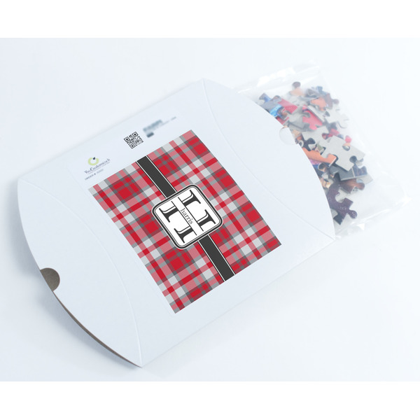 Red & Gray Plaid Jigsaw Puzzle 110 Piece - Box