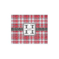 Red & Gray Plaid 110 pc Jigsaw Puzzle (Personalized)