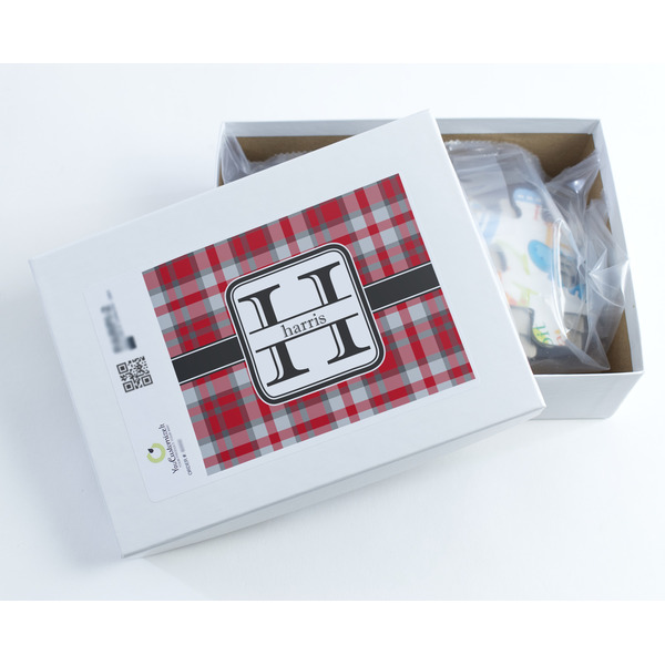 Red & Gray Plaid Jigsaw Puzzle 30 Piece - Box