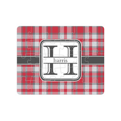 Red & Gray Plaid 30 pc Jigsaw Puzzle (Personalized)