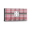 Red & Gray Plaid Key Hanger - Front View with Hooks