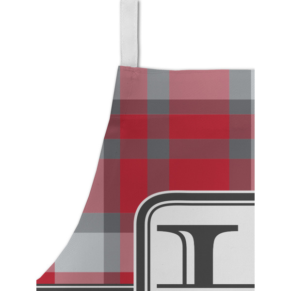 Red & Gray Plaid Kid's Aprons - Detail