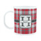 Red & Gray Plaid Plastic Kids Mug (Personalized)