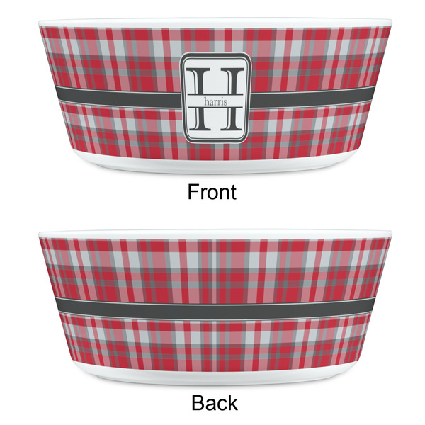 Red & Gray Plaid Kids Bowls - APPROVAL