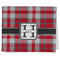 Red & Gray Plaid Kitchen Towel - Poly Cotton w/ Name and Initial