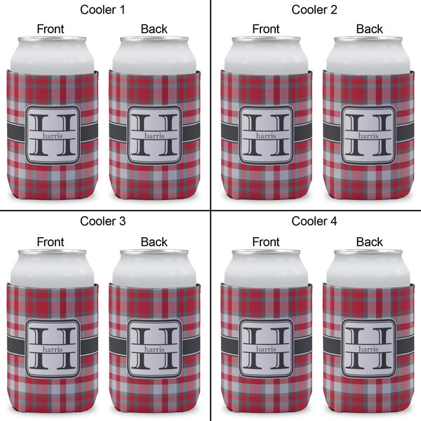 Red & Gray Plaid Can Sleeve (Approval)