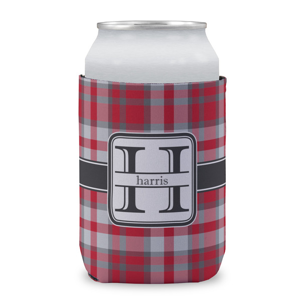 Red & Gray Plaid Can Sleeve