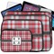 Red & Gray Plaid Laptop Case Sizes