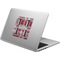 Red & Gray Plaid Laptop Decal