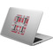 Red & Gray Plaid Laptop Decal (Personalized)