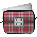 Red & Gray Plaid Laptop Sleeve / Case (Personalized)