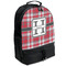 Red & Gray Plaid Large Backpack - Black - Angled View