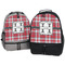 Red & Gray Plaid Large Backpacks - Both