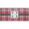 Red & Gray Plaid Large Gaming Mats - FRONT