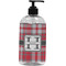 Red & Gray Plaid Plastic Soap / Lotion Dispenser (Personalized)