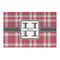 Red & Gray Plaid Large Rectangle Car Magnets- Front/Main/Approval