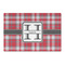 Red & Gray Plaid Large Rectangle Car Magnet (Personalized)