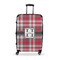 Red & Gray Plaid Large Travel Bag - With Handle