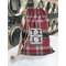 Red & Gray Plaid Laundry Bag in Laundromat