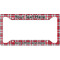 Red & Gray Plaid License Plate Frame - Style A