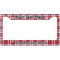 Red & Gray Plaid License Plate Frame - Style B (Personalized)