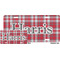 Red & Gray Plaid License Plate (Sizes)