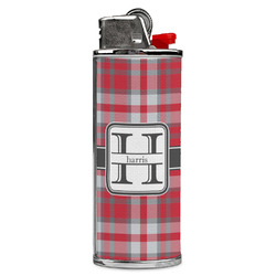 Red & Gray Plaid Case for BIC Lighters (Personalized)