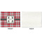 Red & Gray Plaid Linen Placemat - APPROVAL Single (single sided)