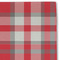 Red & Gray Plaid Linen Placemat - DETAIL